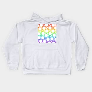 Polka Dots in Rainbow & White Kids Hoodie